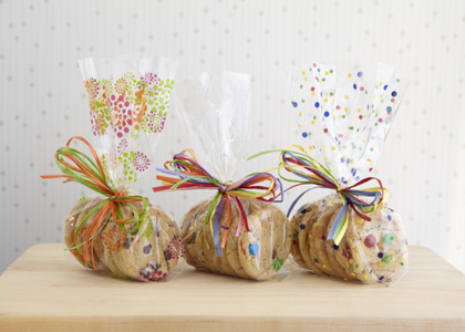 Cellophane Cookie Bag w/ 1-8 Cookies